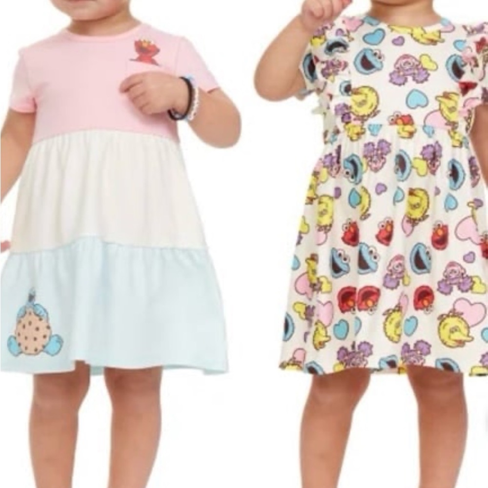 Bundle Adorable 3 month Infant Sesame Street Dress Sets